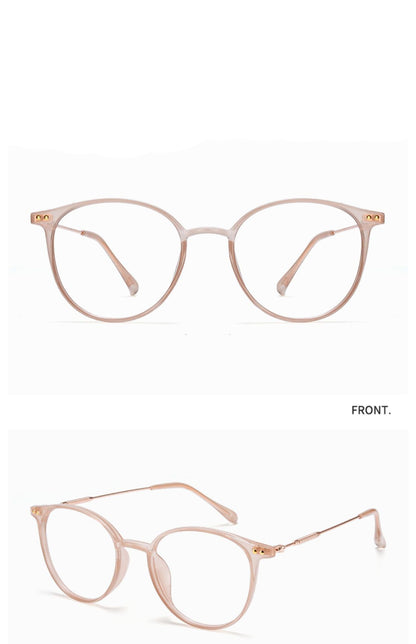 Round Frame Glasses For Myopia Women With Blue Light Ultra-light Internet Celebrity Without Makeup Small Glasses Frame 9531