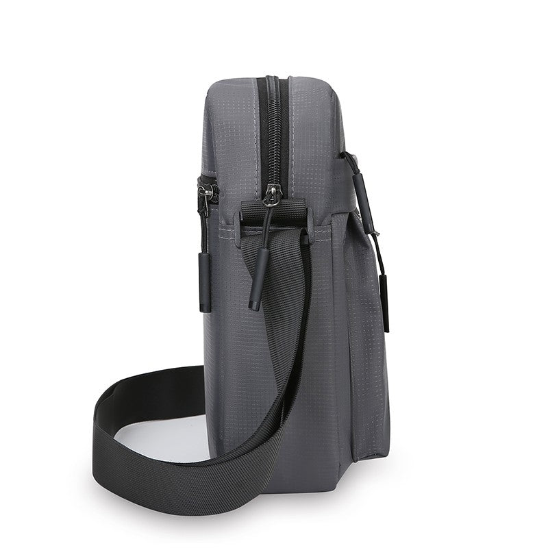 Men's Multifunctional Shoulder Bag Water-Resistant Briefcase Durable Oxford Cloth Business Tote with Multiple Compartments