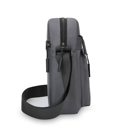 Men's Multifunctional Shoulder Bag Water-Resistant Briefcase Durable Oxford Cloth Business Tote with Multiple Compartments