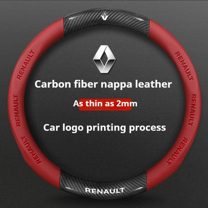 Capa de Volante de Carro em Fibra de Carbono para Renault Scenic Clio Laguna 2 3 4 5 Kangoo Fluence Megane Trafic Talisman Twingo Kaptur