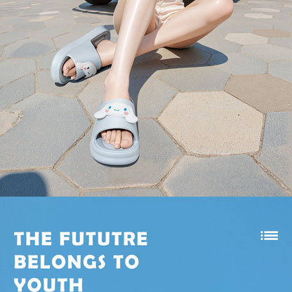 Super Soft EVA Thich Cushion Soles Slippers Cute Outdoor Cartoon Slides Comfortable Shoes Girl's Indoor Sandals