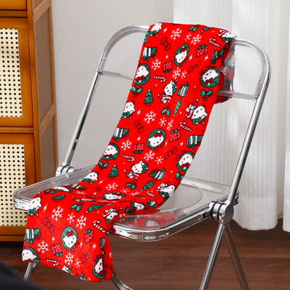 25 Autumn and Winter Halloween Hello Kitty Sleepwear Pants Sanrio Anime Warm and Soft Women's Pants Cartoon Birthday Gift