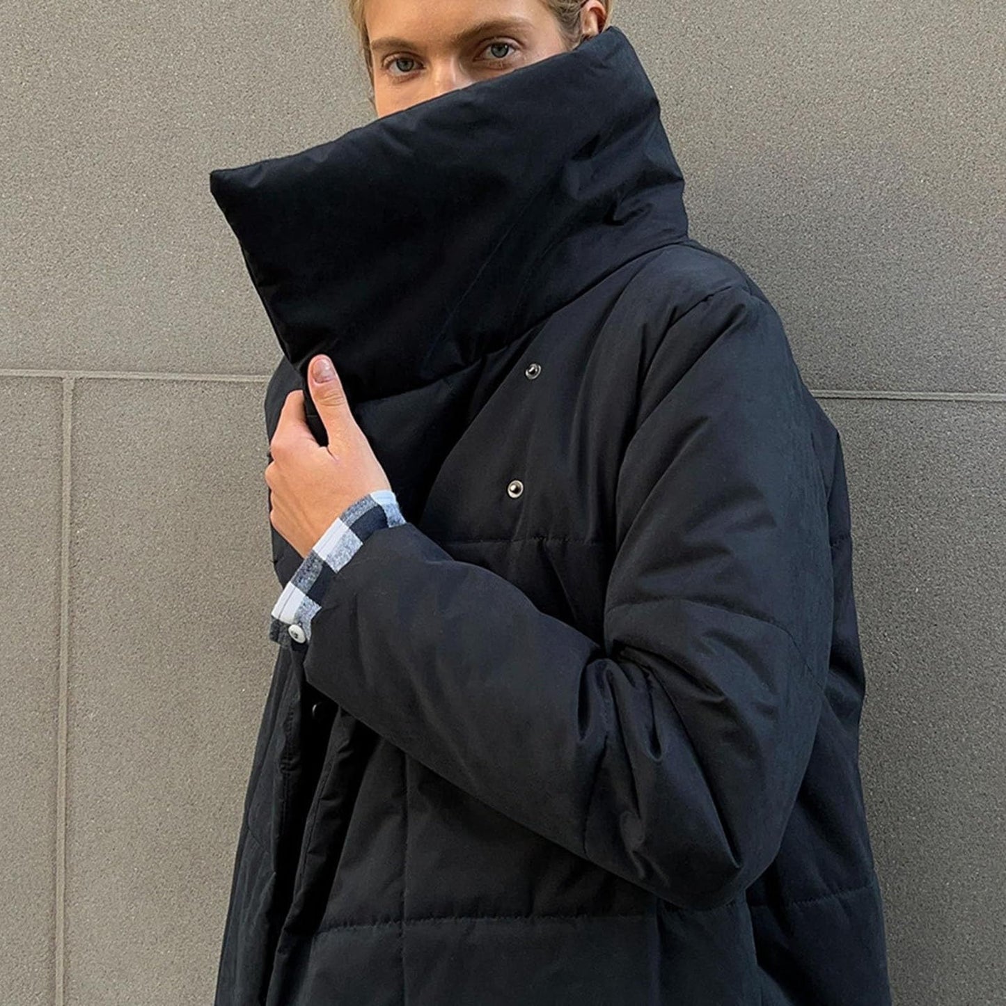 New Winter Women's Large Quilt Cotton Clothes Fashion Loose Long Overcoat Warm Cotton Jacket Female Cold Padded Jacket ?? ????