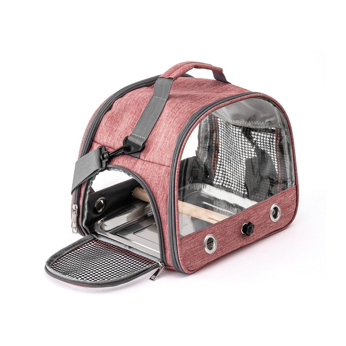 Bolsa de transporte portátil para pássaros pequenos, para papagaios, periquitos, com janela lateral de acesso, dobrável, para uso externo