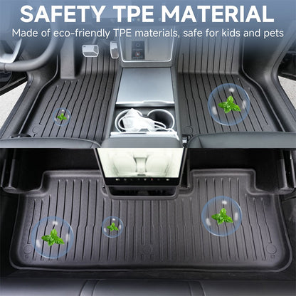 Para Tesla Model Y Juniper 2025-2026 Tapete de Chão TPE Antiderrapante Impermeável Revestimento de Carga Tapete de Bagagem para Acessórios do Model Y Juniper