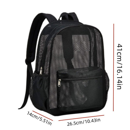 Women's Mesh Breathable Backpack Portable Hollow Casual Outdoor Travel Storage Bag