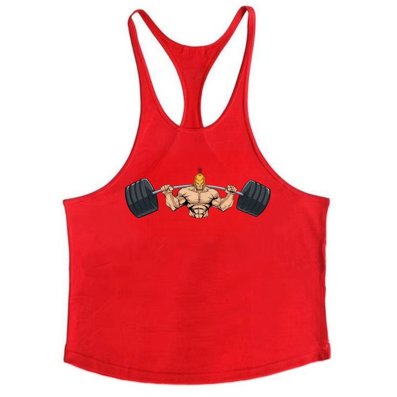 Cotton Y-Back Gym Tank Top for Men, Soft Touch Comfortable Bodybuilding Stringer Singlets Workout Shirt for Athletes