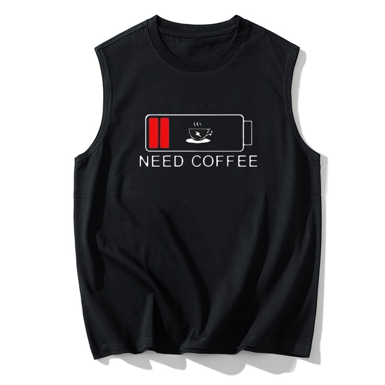 Men's Plus Size Vest Shirt 110-200KG Gym Workout Tummy Control Compression Tank Top Black Print Sleeveless Tee Fat Male Clothing