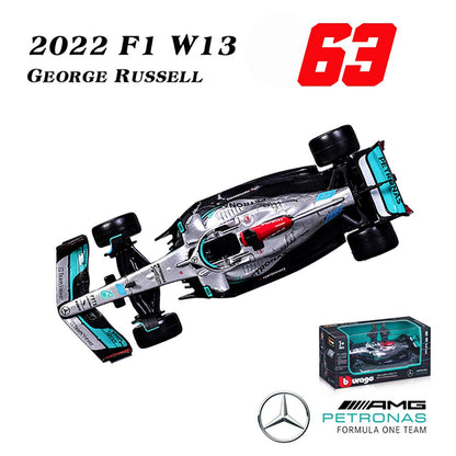 Bburago 1:43 F1 Aston Martin Aramco F1 Team AMR23 2023 #14 Alonso #18 Stroll Carro de Liga Metálica Modelo Fundido Colecionável