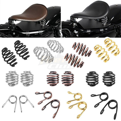 Molas do banco solo de selim de motocicleta para Harley Bobber Softail XL 883 1200 Sportster Touring Road King Dyna