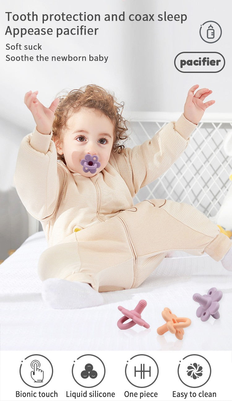 TYRY.HU Baby Newborn Soft Food Silicone Nipple Infant Safe Circle Type Nipples Toddler Pacifier Kids Teether Toy For Boy Girls