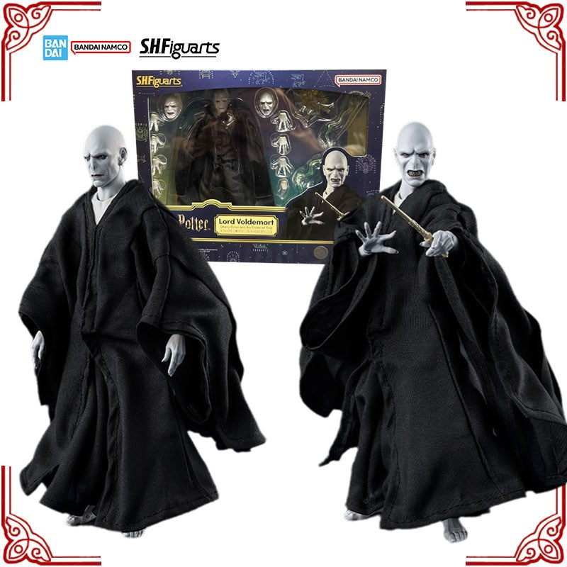 Kit Modelo Original Bandai Harry Potter e o Cálice de Fogo SHF Lord Voldemort Anime Action Figure Coleção Brinquedos de Modelo Acabados