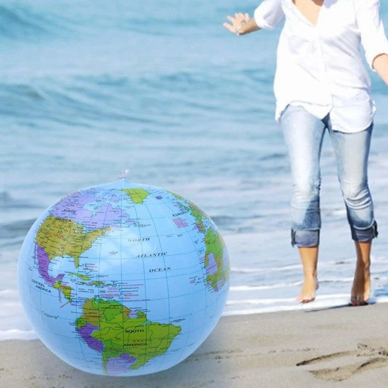 30cm Inflate Globe Beach Ball Toy Map Education Geography Teaching Balloon Props Kid Birthday Gift Water Pool Air Globos Ball