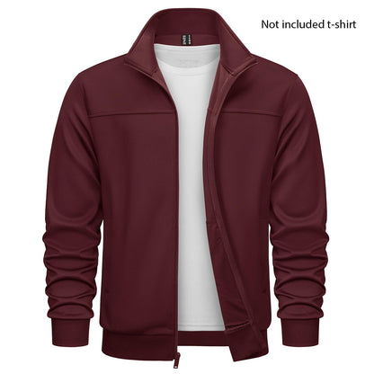 TACVASEN Spring Autumn Track Jackets Mens Lightweight Full Zip Sports Jacket Running Athletic Jackets Workout Fitness Outwear