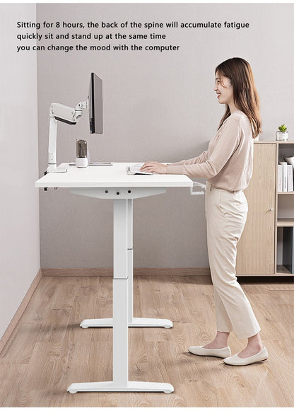 Height Adjustable Desk Motion Electric Sit Stand Up Down Computer Table Lift Motorized Gaming Desktop Modern Home Office Desks