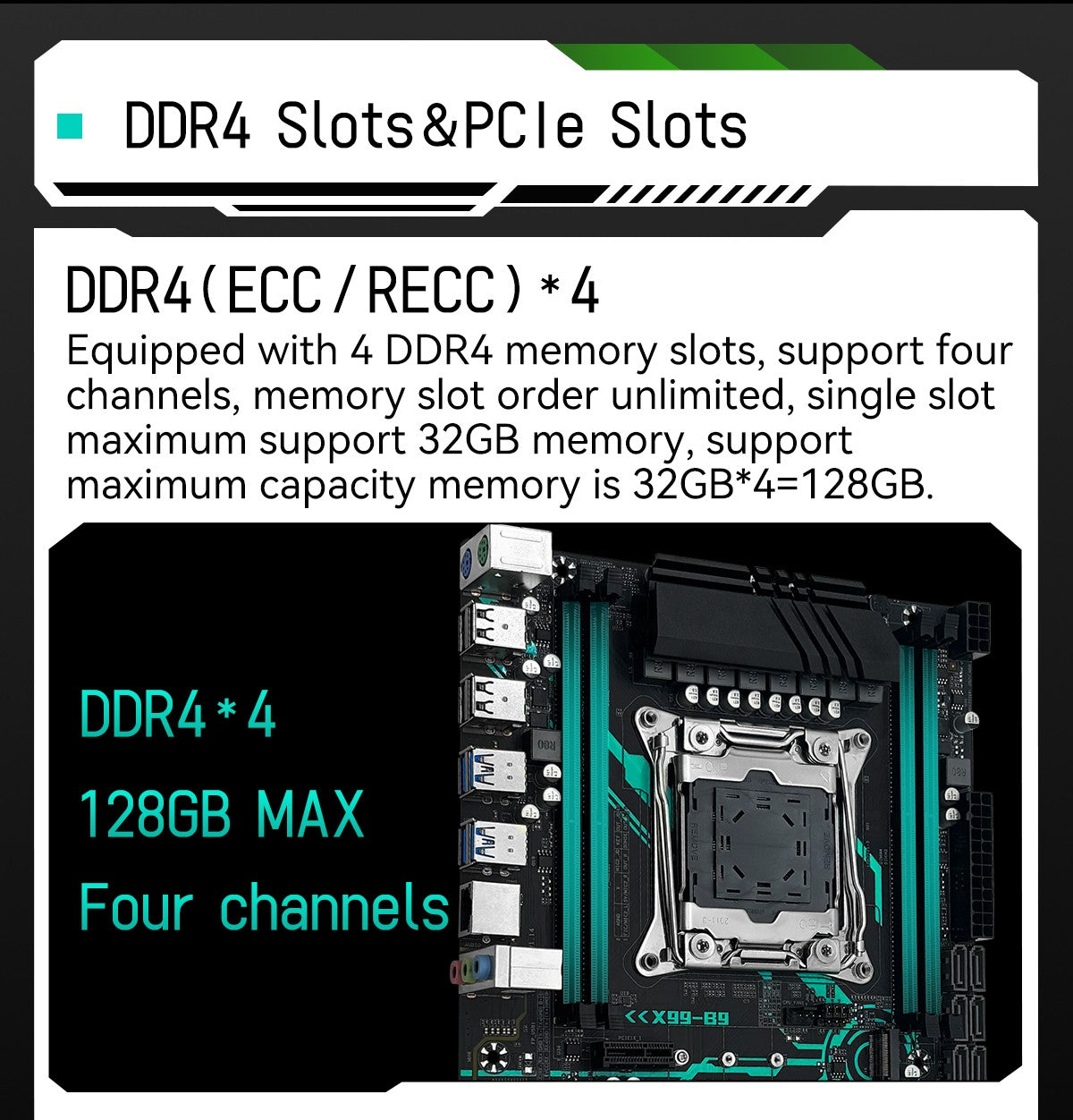 Kit Placa-mãe MACHINIST B9 X99 Processador Intel LGA2011-3 Xeon E5 2630 V4 Memória RAM DDR4 16GB 2400MHZ NVME M.2 SATA