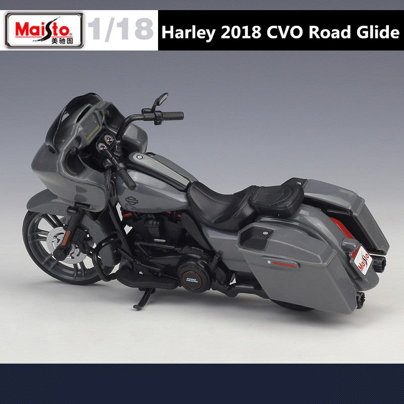 Maisto 1:18 Harley 2018 CVO Road Glide Liga Modelo de Motocicleta Esportiva Metal Moto de Corrida de Rua Modelo de Simulação Presentes Infantis
