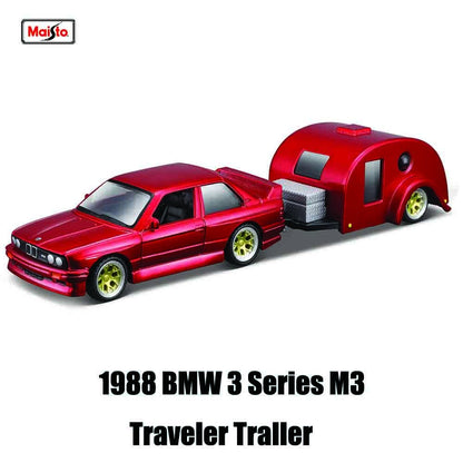 Maisto 1:64 FLATBED/1988 BMW M3 E30 1965 FORD MUSTANG elite transport Modelo de carro fundido coleção presente brinquedo