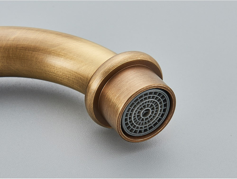 Antique Brass Bathroom Faucet Rotating Spout Basin Sink Mixer Tap Bathroom Kitchen Washing Faucet Washbasin Taps Kitchen Mixers