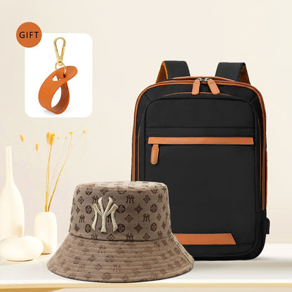 High-Quality USB Rechargeable Backpack Men's Waterproof Bag Large Laptop Backpack Unisex School Bag Youth Backpack