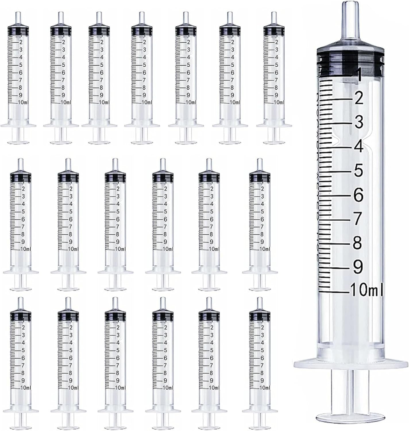 20 Unidades Seringa de Plástico Sem Agulha 5/10/20ml para Cola, Alimentação de Pets, Cosméticos Líquidos, Ferramentas de Medição e Recarga, Embaladas Individualmente