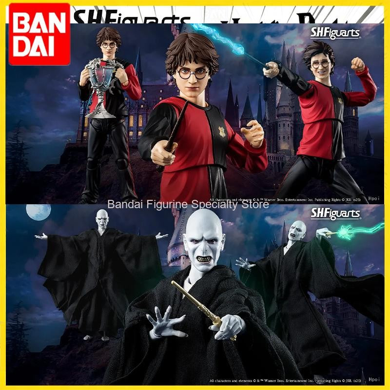 Original Bandai S.H.Figuarts SHF Harry Potter SHF Lord Voldemort Harry Potter e o Cálice de Fogo Boneco de Ação Brinquedos Presentes Co