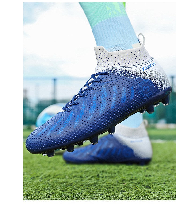 New High Top Football Shoes Cleats Soccer Shoes Boys And Girls Broken TF Nails For Adult Competitions Long Nails Training Boots