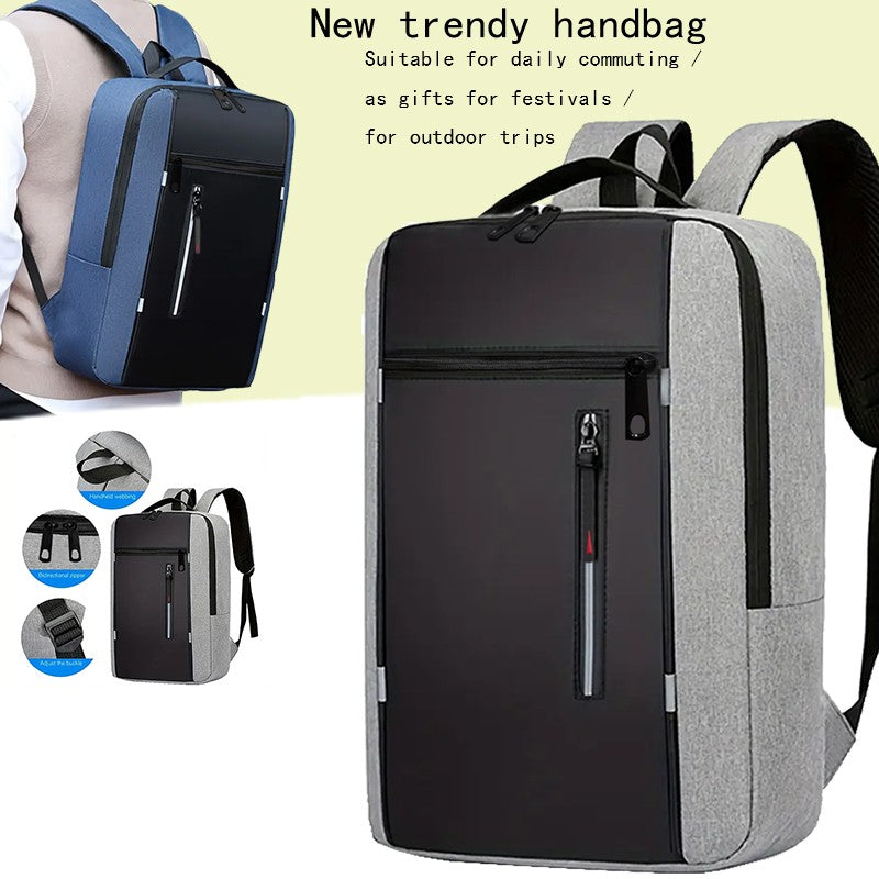 Neutral style schoolbag for men and women, suitable for business and industrial use, also suitable as a travel backpack.