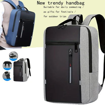 Neutral style schoolbag for men and women, suitable for business and industrial use, also suitable as a travel backpack.