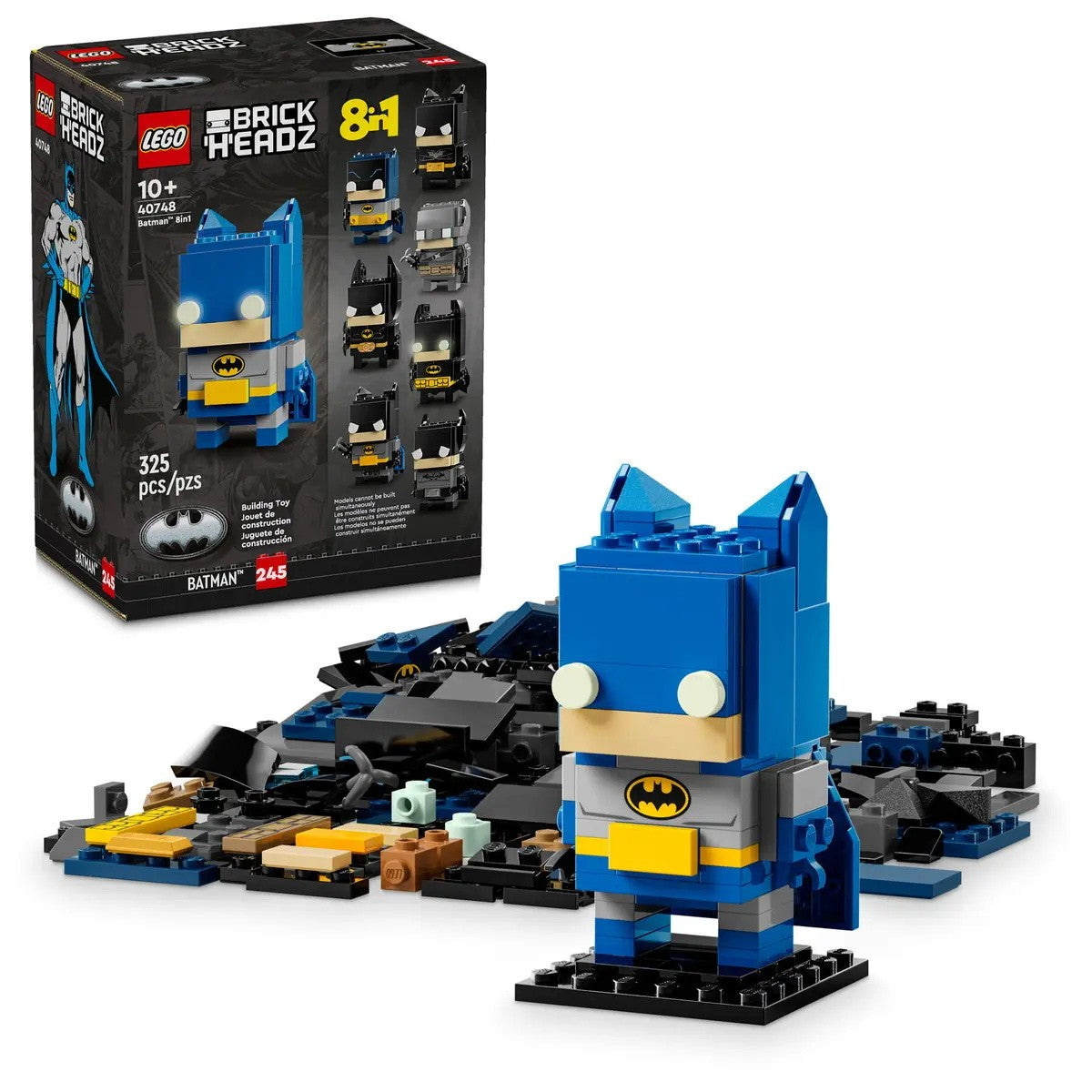 LEGO Cabeça Quadrada 40748 Batman 8 em 1 Boneco Versátil Quebra-Cabeça Bloco de Montar Brinquedo Presente