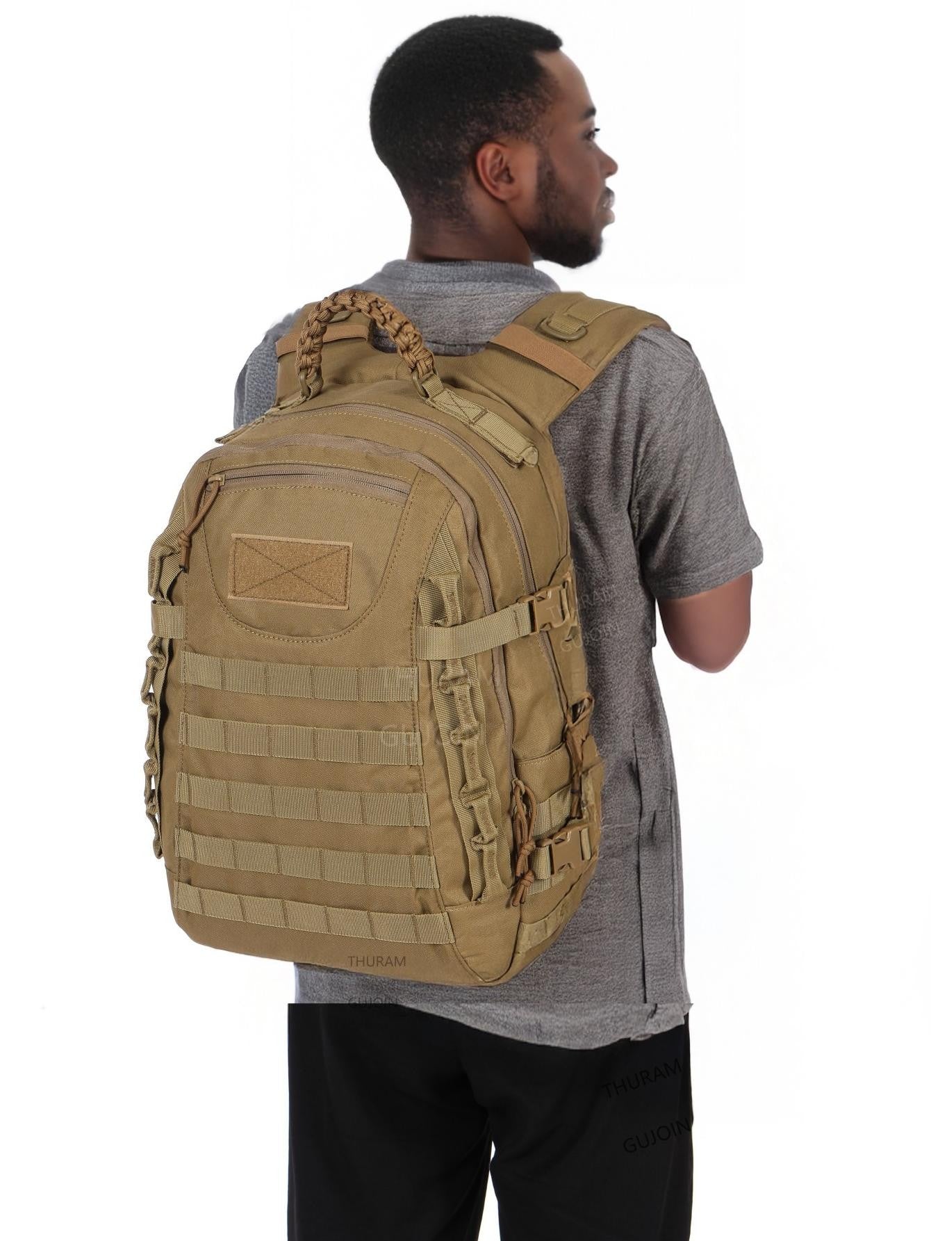 Mochila Tática de 38L, Estilo de Mochila de Grande Capacidade Impermeável para Exterior com Sistema MOLLE, para Caminhada, Acampamento, Viagem ou Mochila de Fuga