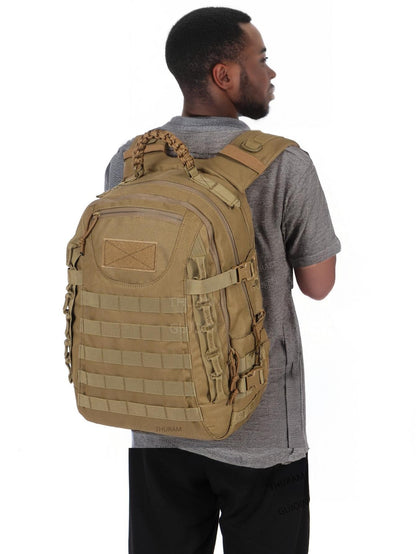 Mochila Tática de 38L, Estilo de Mochila de Grande Capacidade Impermeável para Exterior com Sistema MOLLE, para Caminhada, Acampamento, Viagem ou Mochila de Fuga