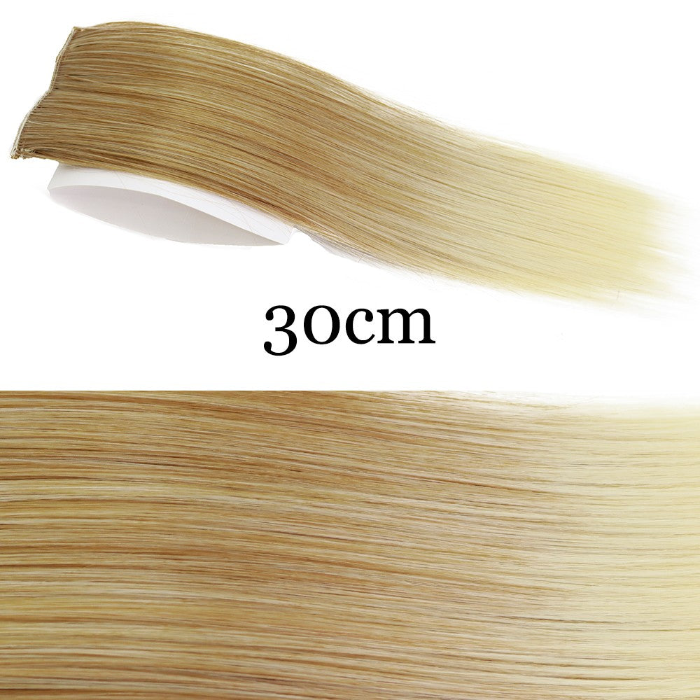 MERISI HAIR Apliques de Cabelo Sintético Liso Invisível com 2 Presilhas, Aumento de Volume, Extensões de Cabelo, Cobertura Lateral Superior