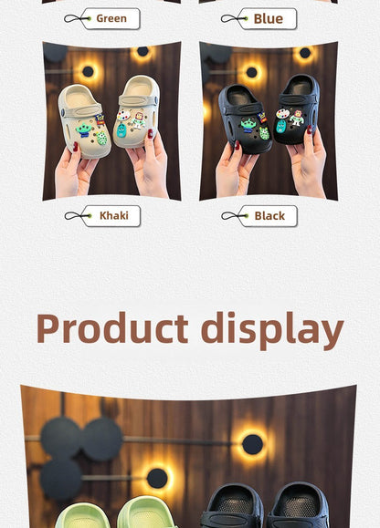 Children's Slippers New Home Girls Baby Indoor Non-slip Boys Cool Slippers Go Out Boys Hole Shoes