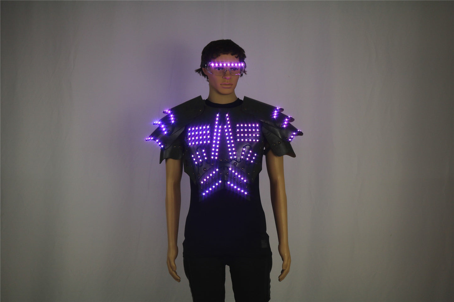 COSPLAY-Luminous LED Clothing, Fluorescent Glasses, Stage Show Armor, Night Show, Party Atmosphere Props