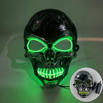 Cool Neon Light up Fox Mask Men Luminous Disguise Masks Glow in the Dark Cosplay Costume Trick or Treat Decoration