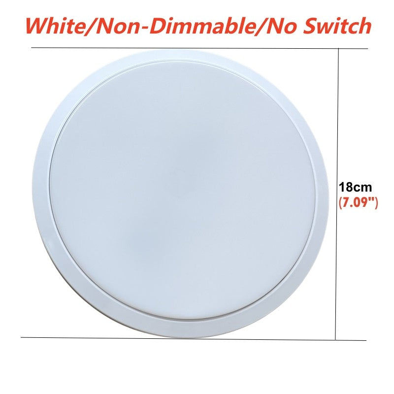 Tokili 12V/24V Dual Volt Ultra-Thin LED Puck Lights, Interior RV Marine Overhead Light, for Camper Cabin, Boat & Trailer Ceiling
