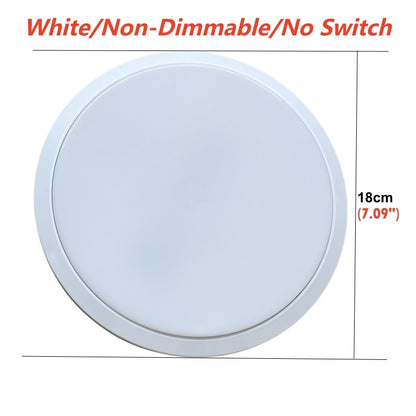 Tokili 12V/24V Dual Volt Ultra-Thin LED Puck Lights, Interior RV Marine Overhead Light, for Camper Cabin, Boat & Trailer Ceiling