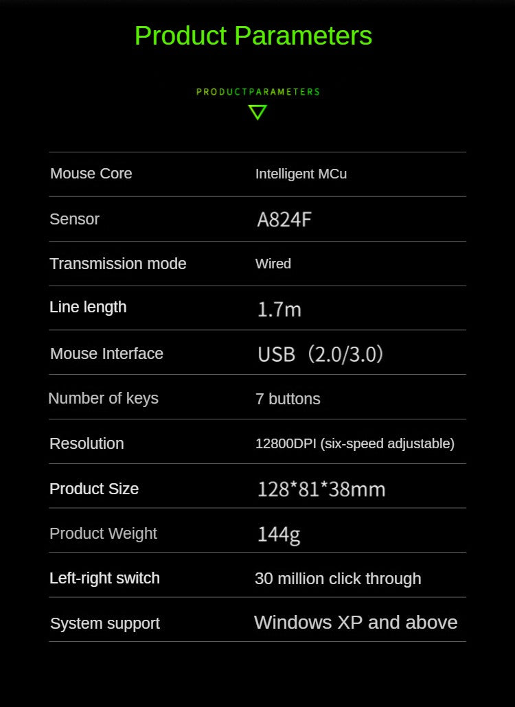 Hot Selling Mechanical Wired Gaming Mouse 9 Keys Macro Definition 12800DPI RGB Backlit Gaming Computer Mouse for Laptop Desktop