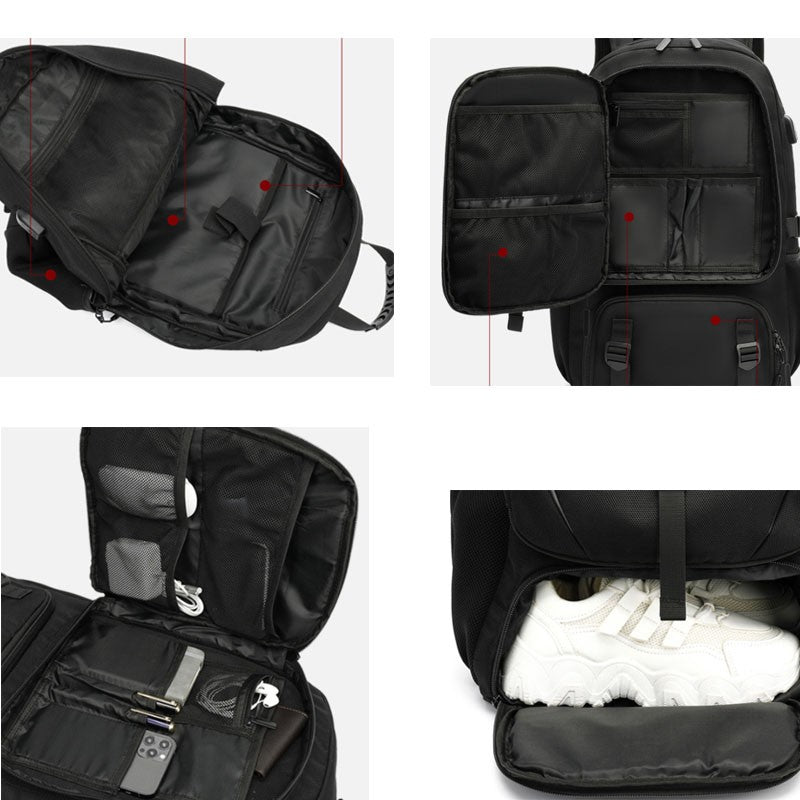 Mochila Masculina Unisex 50/60/80L Externa USB de Grande Capacidade para Viagem Mochila Esportiva para Trekking, Caminhada, Acampamento