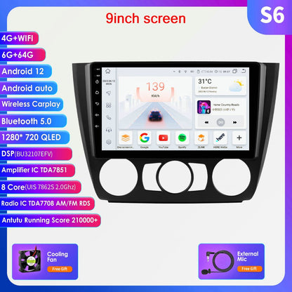 Carplay 4G Android 13 Car Radio for BMW 1 Series E81 E82 E87 E88 AT MT Auto Manual Multimedia Player Nav GPS 2Din Stereo DSP RDS