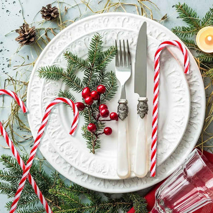 Acrylic Candy Cane Pendant Xmas Tree Twisted Crutch Hanging Ornament Happy New Year Christmas Party Home Decoration Red Green