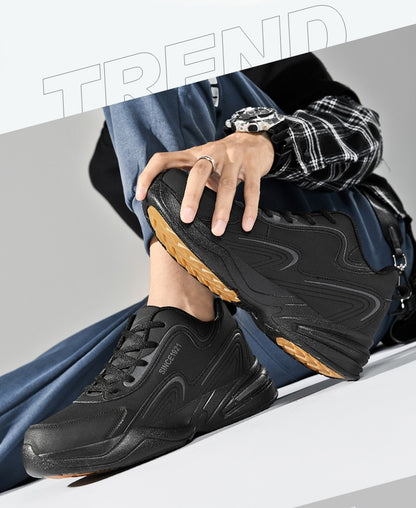 Men Sports Running Shoes Outdoor Walking Soft Casual Sneakers Fashion Designer Leather Sneaker Waterproof Men's Tennis Masculina