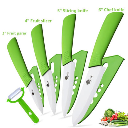 Conjunto de Facas de Cerâmica para Cozinha, 3 4 5 6 polegadas, Faca do Chef, Utilitária, para Fatiar, Cortar Frutas, Legumes, Comida de Bebê, para Descascar, Cabo Antiderrapante