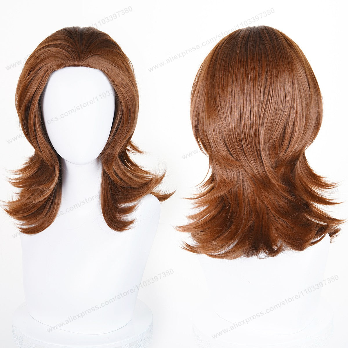 Anime 45cm Universal Cosplay Wig with Enlarged Scalp Free Parting Black White Yellow Man Women Heat Resistant Synthetic Hair
