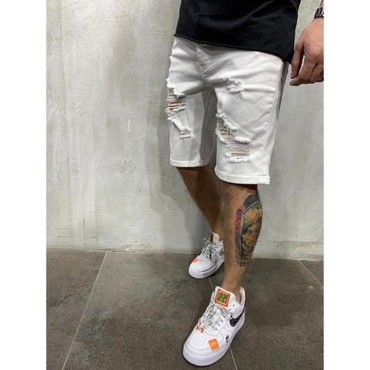 2024 New Korean Style Summer Men's Black Wide Leg Denim Shorts 2023 New Fashion Casual Baggy Short Jeans Male Brand Clothes ?