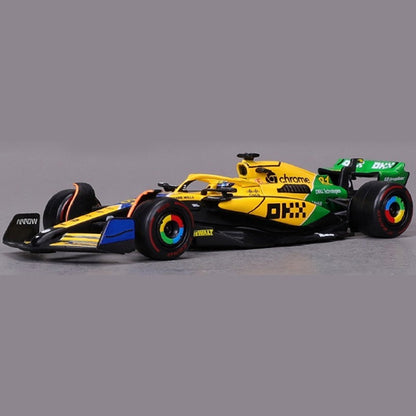 Bburago 1:43 2024 F1 Mclaren MCL38 Monaco Grand Prix Alloy Car Miniature Diecast Model #4 Lando Norris #81 Oscar Piastri Toy