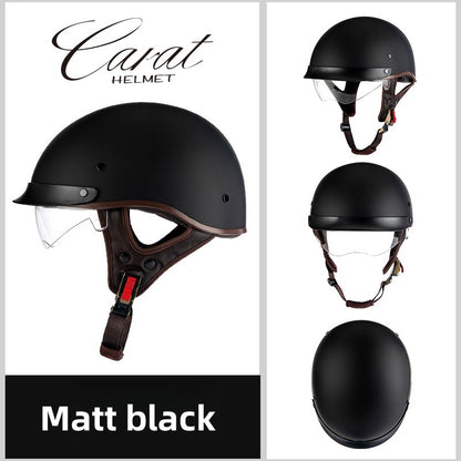 Motorcycle Half Helmet High-quality Retro Carat Multi-Purpose Headgear Classic Design Stylish Safe Comfortable Original Decals
