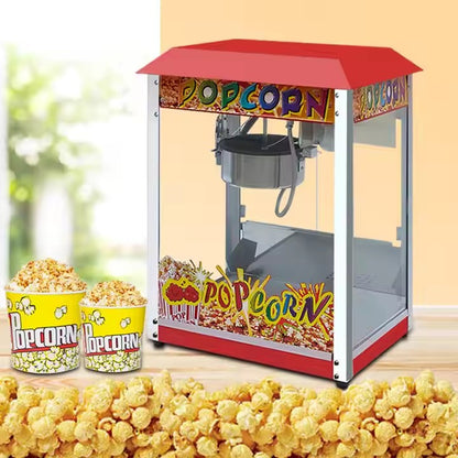 Máquina de Pipoca Comercial Máquina de Venda Automática de Pipoca Elétrica Máquina de Fazer Pipoca Estilo Cinema Automática