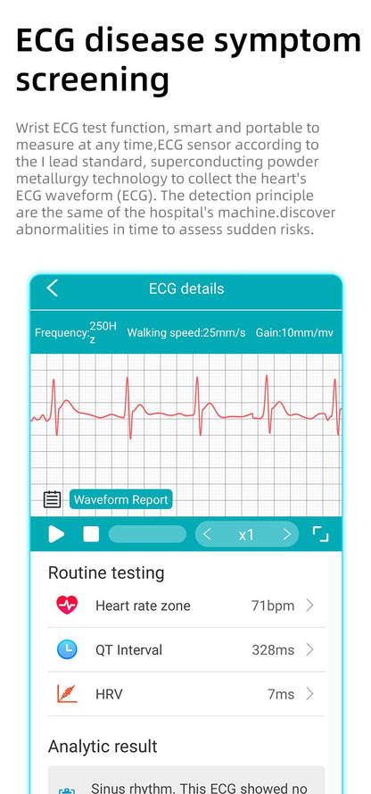 Smartwatch Inteligente 2025 NFC ECG Bomba de Ar Pressão Arterial Oxigênio no Sangue ECG+PPG Chamada Bluetooth NFC Para Homens e Mulheres Airbag